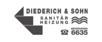 Dies ist das Logo des Sanitärbetriebs Diederich & Sohn.