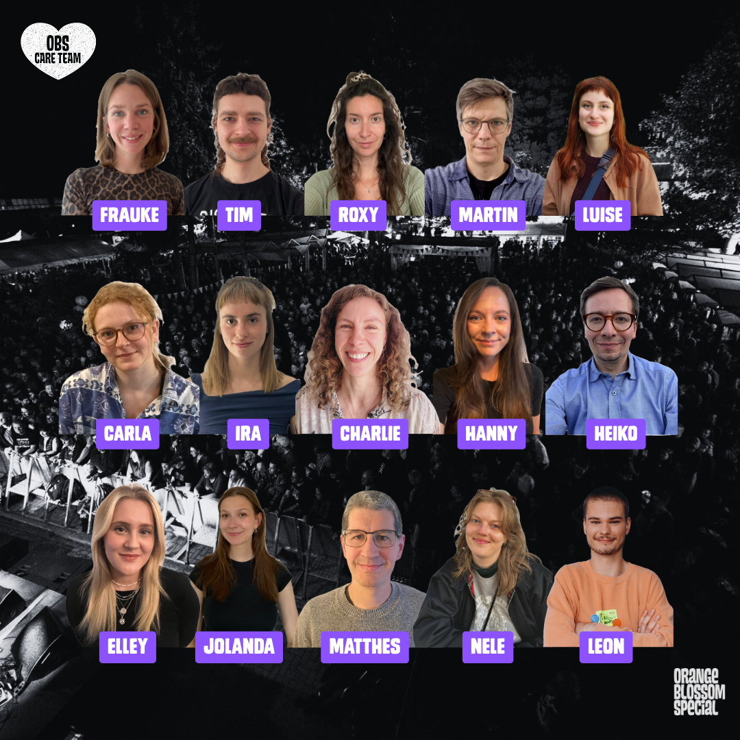 Dies ist eine Foto-Collage aller Mitglieder vom OBS-CARE-Team